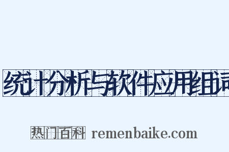 统计分析与软件应用组词是什么意思的图片